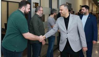 Başkan Toptaş belediye personeliyle bayramlaştı