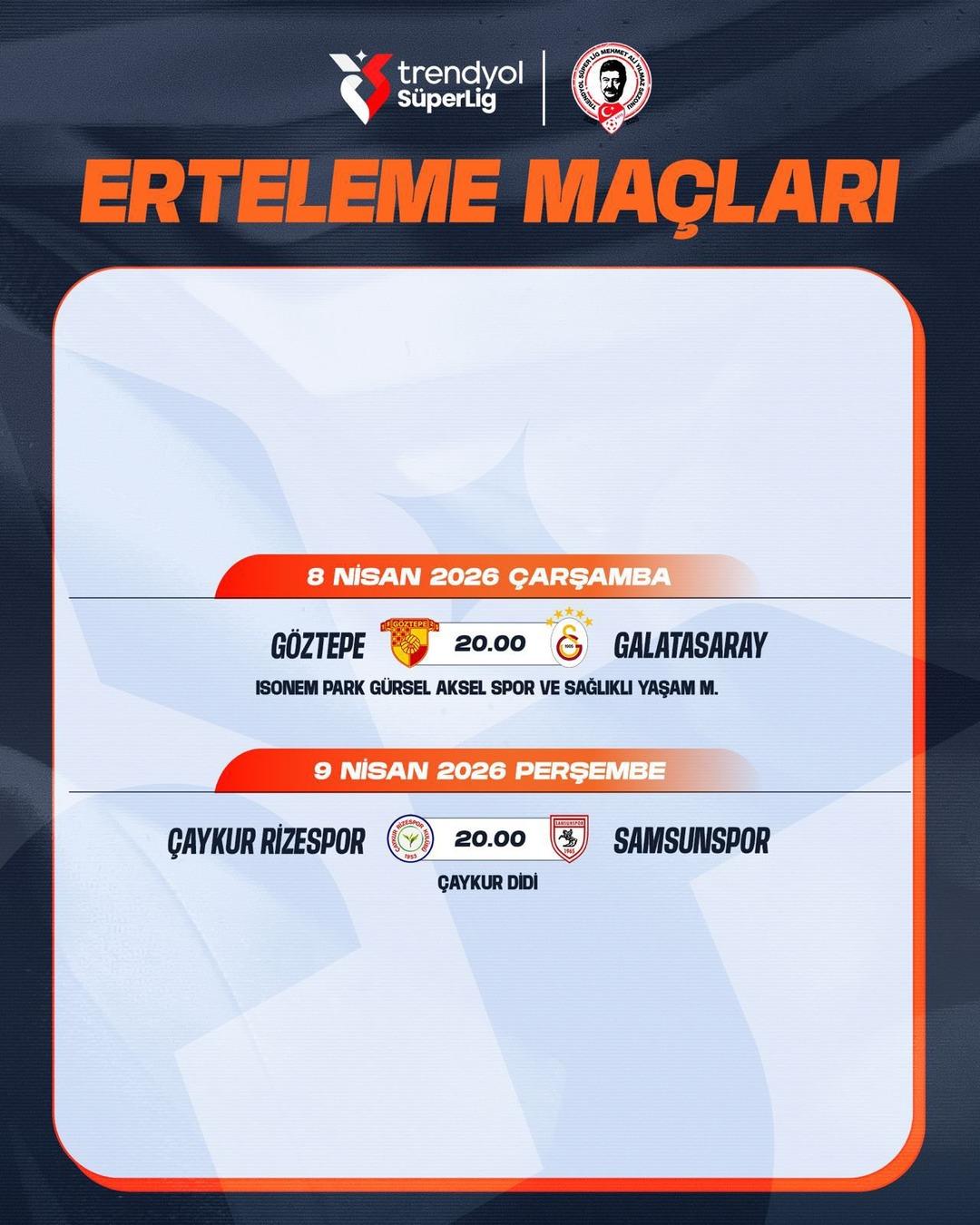 Ertelenen G&ouml;ztepe-Galatasaray ma&ccedil;ının tarihi a&ccedil;ıklandı! 1