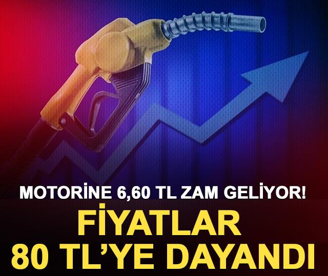 Motorine 6,60 TL Zam Geliyor! Fiyatlar 80 TL’ye Dayandı