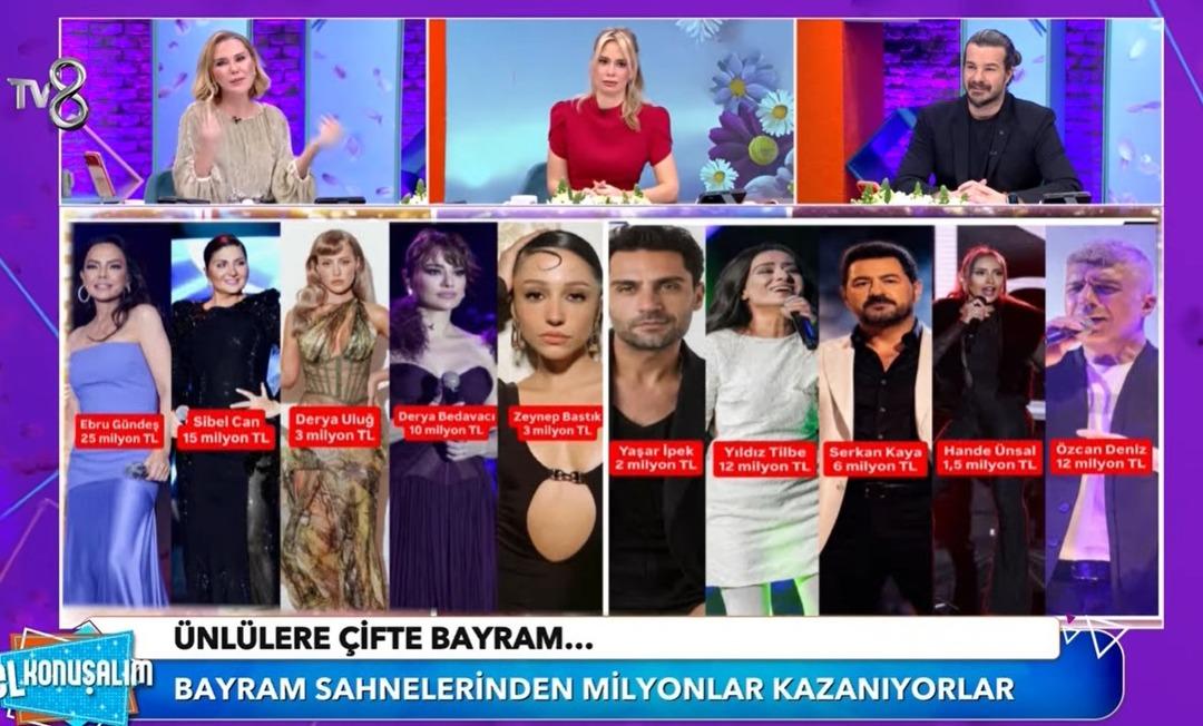 Ebru G&uuml;ndeş, Sibel Can, &Ouml;zcan Deniz ve Derya Bedavacı... Tek gecede servet kazanıyorlar  2