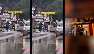 Arabadan inip yayayı yaka pa&ccedil;a d&ouml;vd&uuml;ler! 