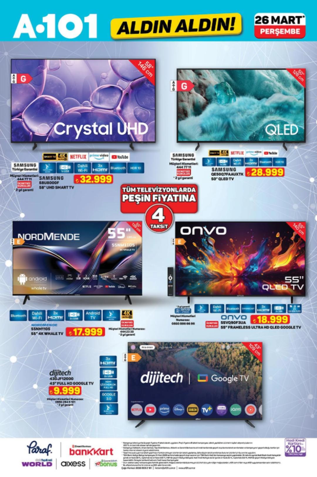 A101 e Samsung akıllı televizyon geliyor! 26 Mart 2026 A101 katalog yayınlandı! 4