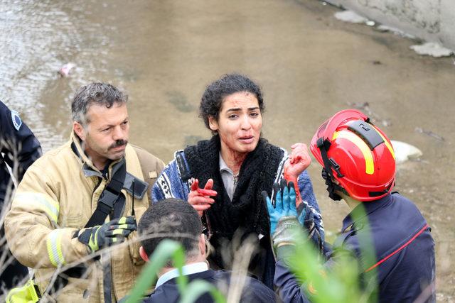 Sinir krizi geçiren kadın, polise zor anlar yaşattı