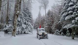 Kazdağları beyaz &ouml;rt&uuml;s&uuml;ne b&uuml;r&uuml;nd&uuml;