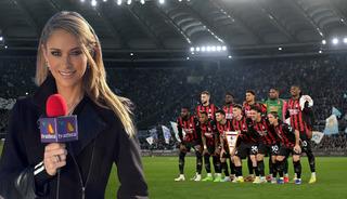 Kadın spiker AC Milan futbolcusuna tekme attı!