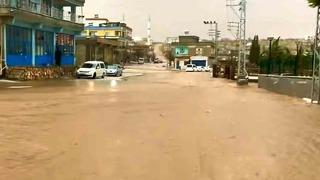 Araban'da sağanak etkili oldu