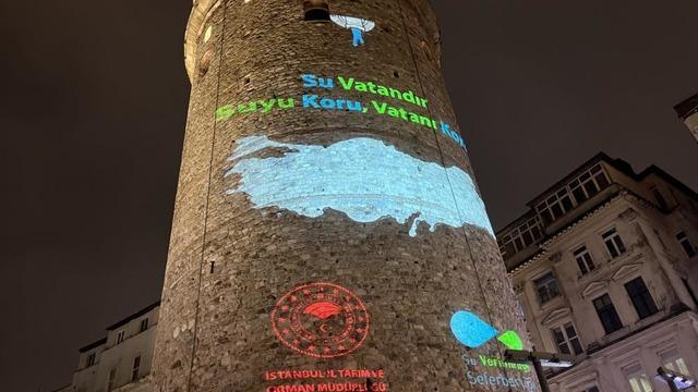 Galata Kulesi'nde Dünya Su Günü farkındalığı