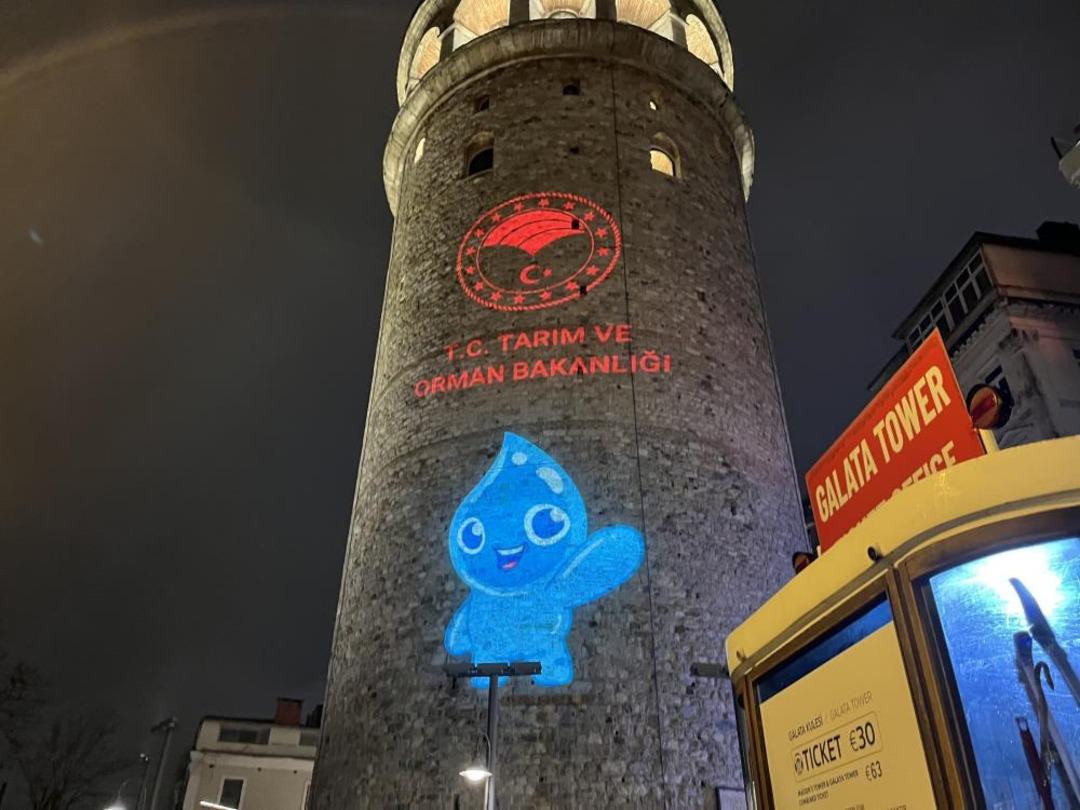 Galata Kulesi nde "D&uuml;nya Su G&uuml;n&uuml;" farkındalığı 1