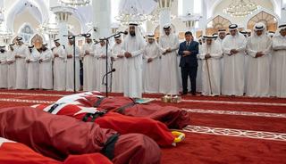 Şehitlerimiz i&ccedil;in Katar'da cenaze namazı kılındı