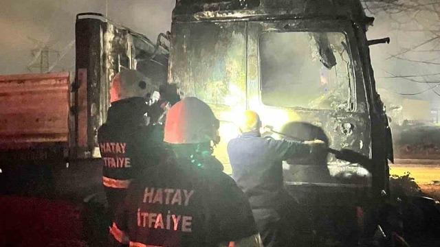 Dörtyol’da tır yangını