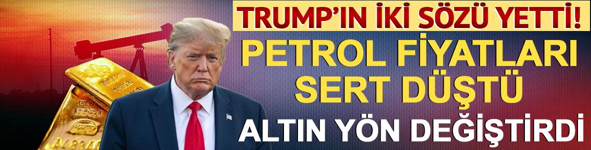 Trump konuştu, ekranlar yemyeşil oldu! Petrol d&uuml;şt&uuml;, altın y&uuml;kseldi