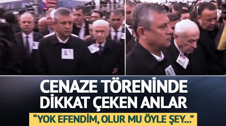 Cenaze t&ouml;reninde dikkat &ccedil;eken anlar