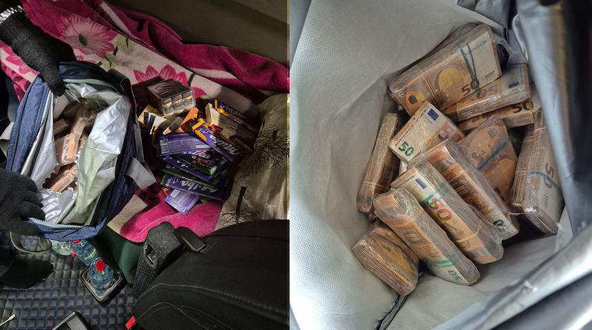 Sınırda yakalandı! &Ccedil;ikolata sandılar i&ccedil;inden servet &ccedil;ıktı