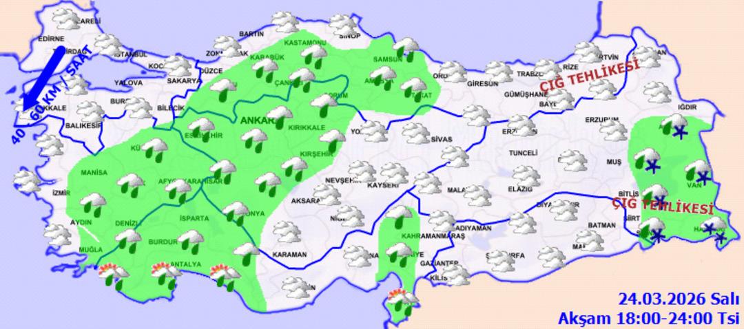 Meteoroloji den il il uyarı: Sağanak, kar ve fırtına geliyor! 2