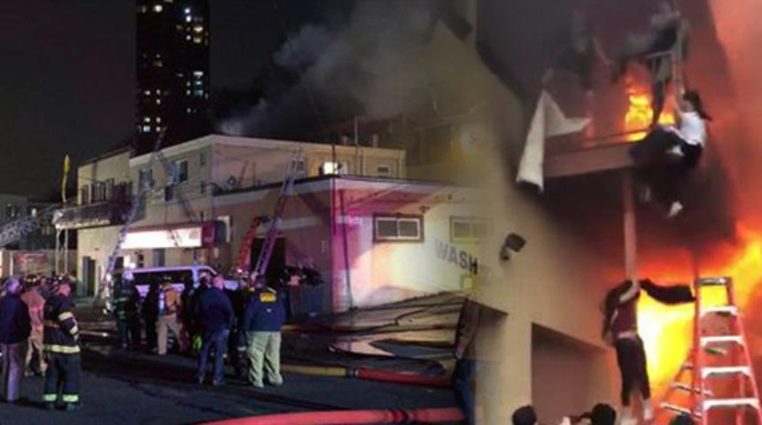 ABD'de Türk restoranında yangın dehşeti! Camlardan atlayarak kurtuldular!