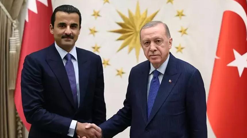 Cumhurbaşkanı Erdoğan Katar Emiri ile g&ouml;r&uuml;şt&uuml;