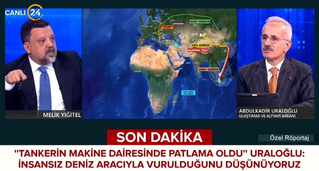 Karadeniz de T&uuml;rk tankeri dronla vurulmuştu! Bakan Uraloğlu son durumu duyurdu 1