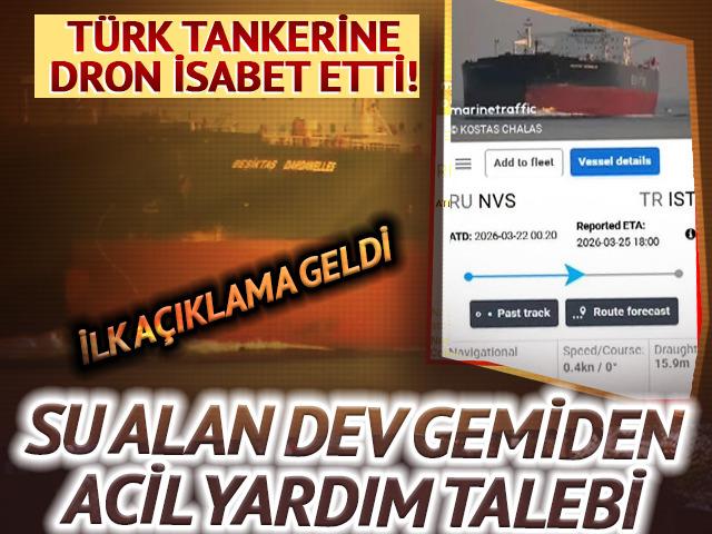 Karadeniz'de T&uuml;rk tankerine drone saldırısı! Dev gemi su almaya başladı