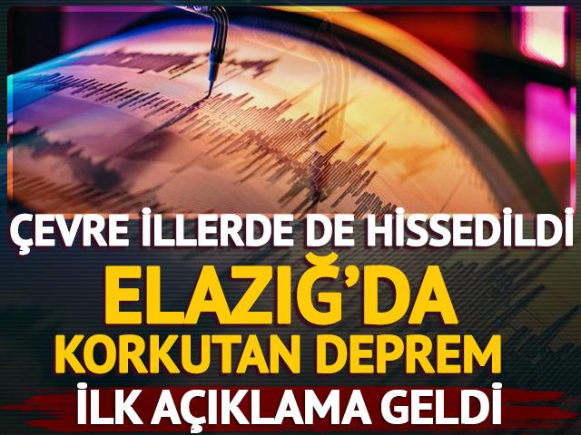 Elazığ'da korkutan deprem