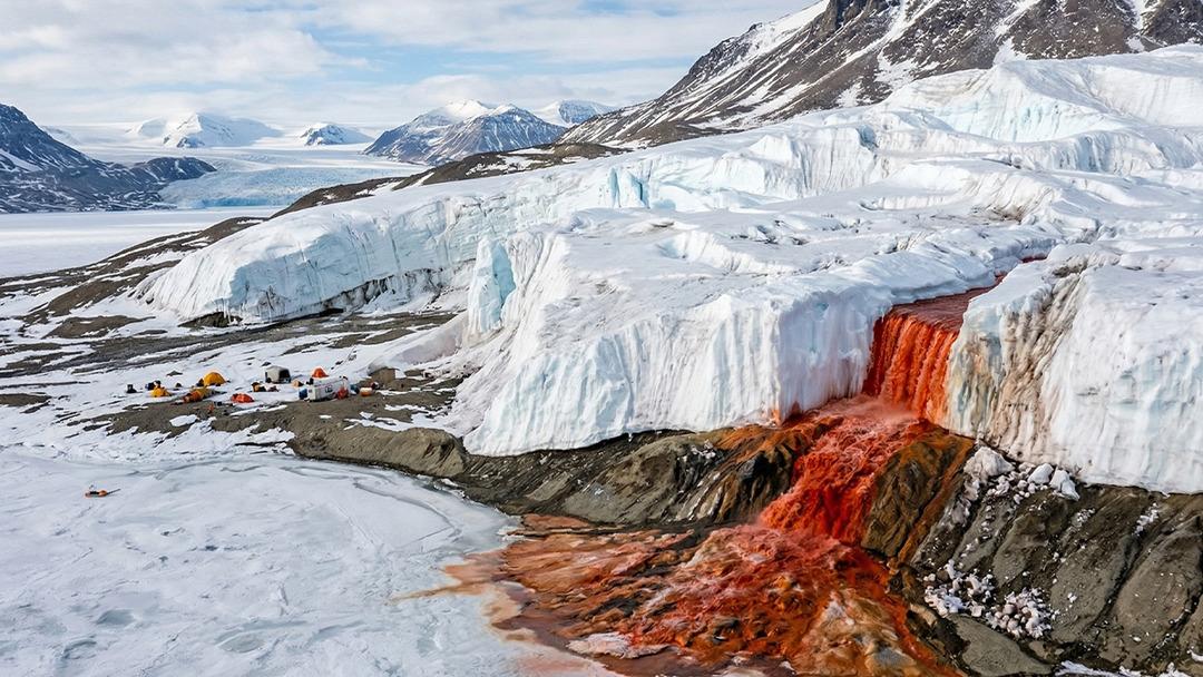 Buzulların altındaki sır: Antarktika&rsquo;daki  Kan Şelale sinin 100 yıllık gizemi &ccedil;&ouml;z&uuml;ld&uuml;!  1
