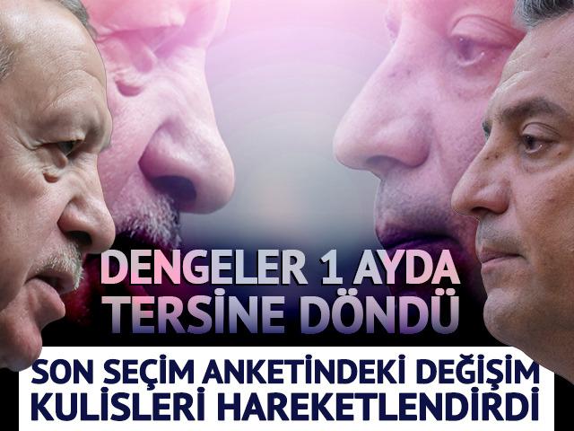 Son se&ccedil;im anketinde dengeler değişti! 1 ayda tablo tersine d&ouml;nd&uuml;: AK Parti ve CHP'nin oy oranları dikkat &ccedil;ekti