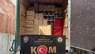 Bursa&rsquo;da 6 milyon 360 bin ka&ccedil;ak makaron ele ge&ccedil;irildi