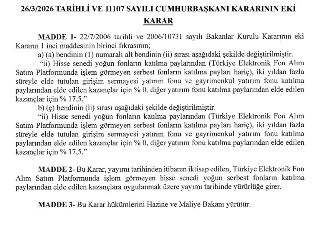 Yeni vergi d&uuml;zenlemesi: Fonlara yatırım yapanlar dikkat! Y&uuml;zde 17,5 stopaj alınacak 2
