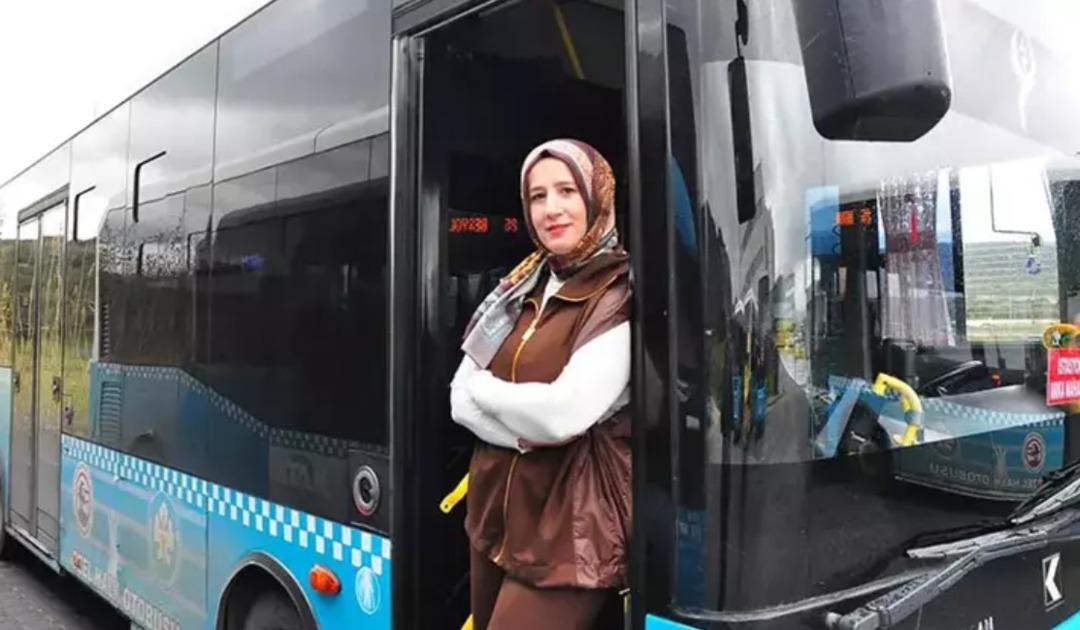 En b&uuml;y&uuml;k hayaliydi: Soma nın ilk kadın otob&uuml;s şof&ouml;r&uuml; oldu! 1