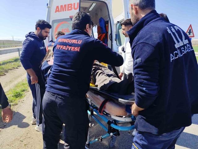 &Ccedil;orum&rsquo;da trafik kazası: 1 yaralı 1