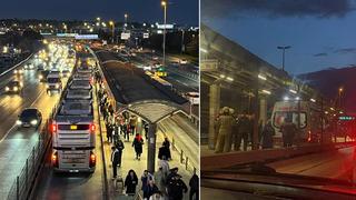 Bahçelievler’de metrobüs ayağının üstünden geçen kadın yaralandı