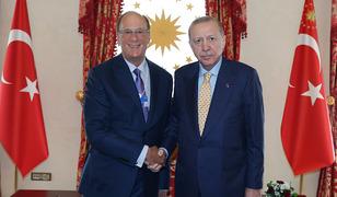 İstanbul'da dikkat &ccedil;eken g&ouml;r&uuml;şme! Cumhurbaşkanı Erdoğan, BlackRock Başkanı Laurence Fink ile bir araya geldi