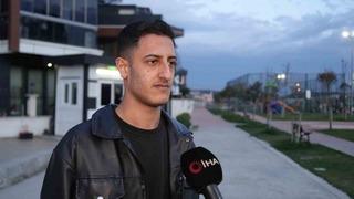 Arnavutköy’de kamyonun çarptığı araç sahibi faciayı kıl payı atlattı