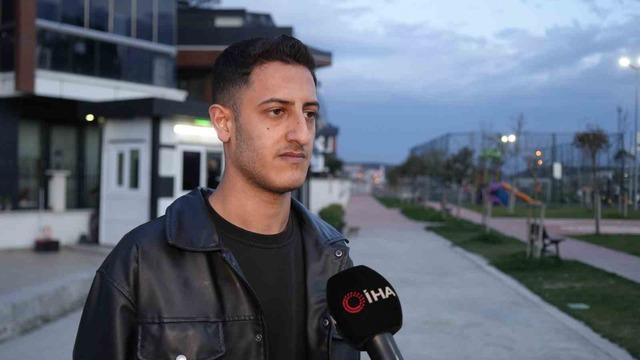 Arnavutköy’de kamyonun çarptığı araç sahibi faciayı kıl payı atlattı