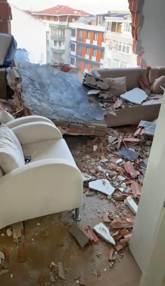 İstanbul Güngören’de yıkım sırasında hasar gören 6 katlı bina tahliye edildi 2