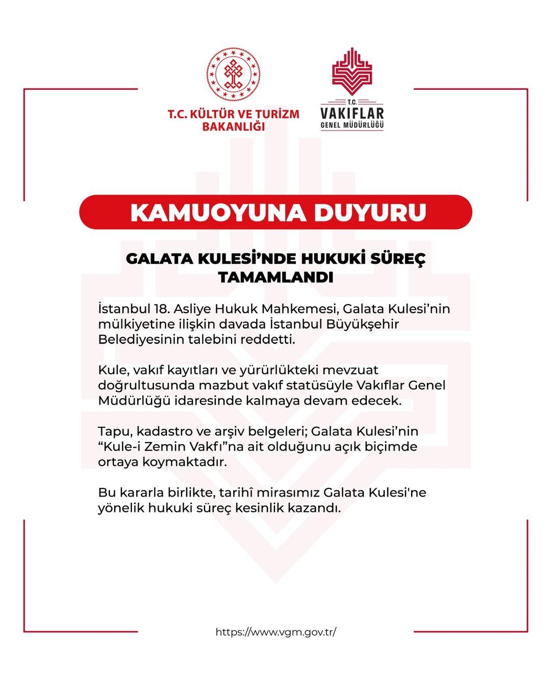 Galata Kulesi nin tapusu kimin? Mahkeme karar verdi 1