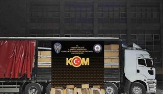 Kırşehir&rsquo;de durdurulan kamyonda 5,5 ton ka&ccedil;ak t&uuml;t&uuml;n ele ge&ccedil;irildi