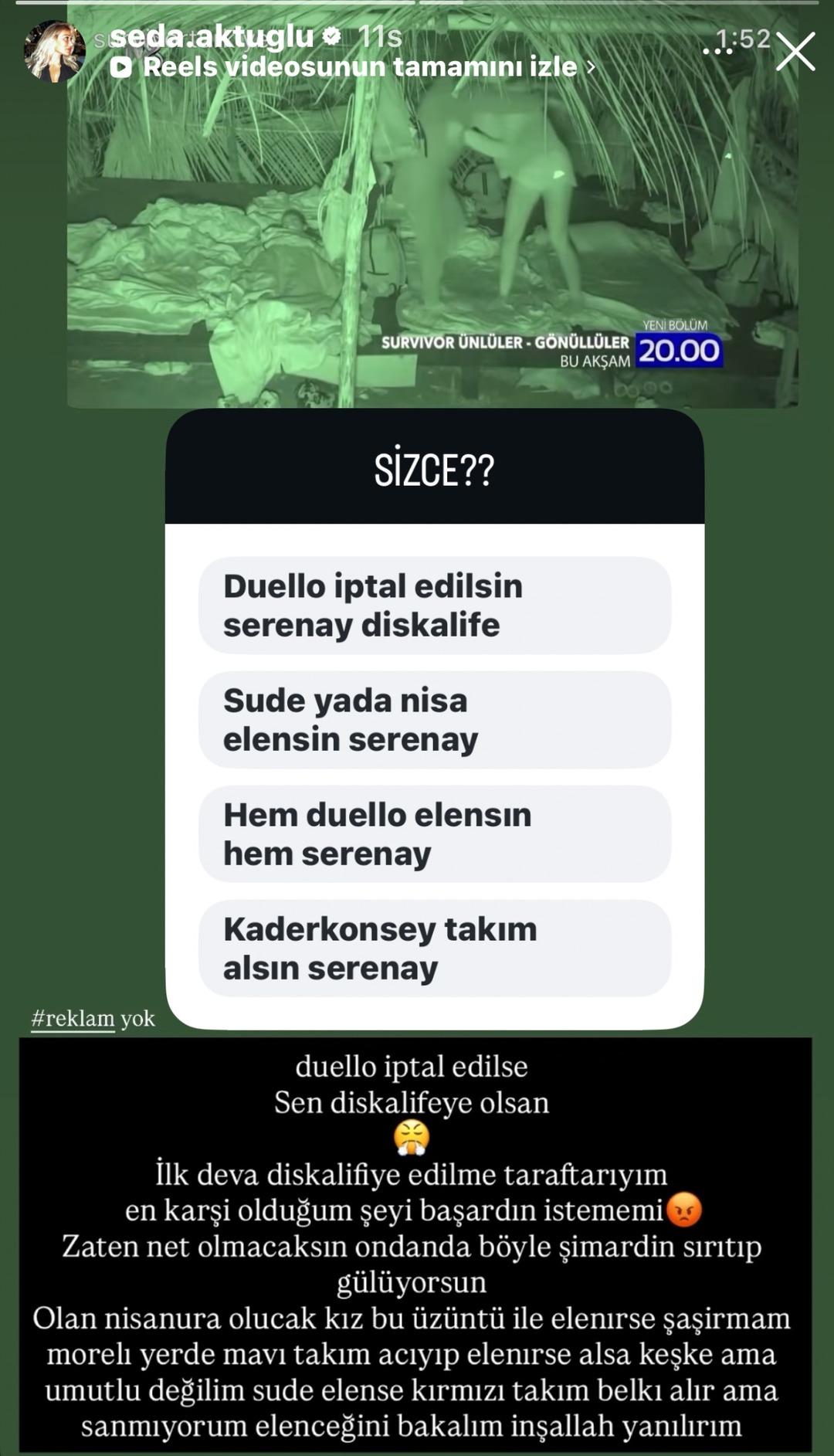 Survivor fragmanı sonrası tepki yağdı: "Seren Ay diskalifiye edilsin!" 1