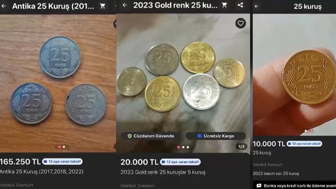 Bir d&ouml;nem herkesin cebinde olan 25 kuruşlar artık altınla yarışıyor 2