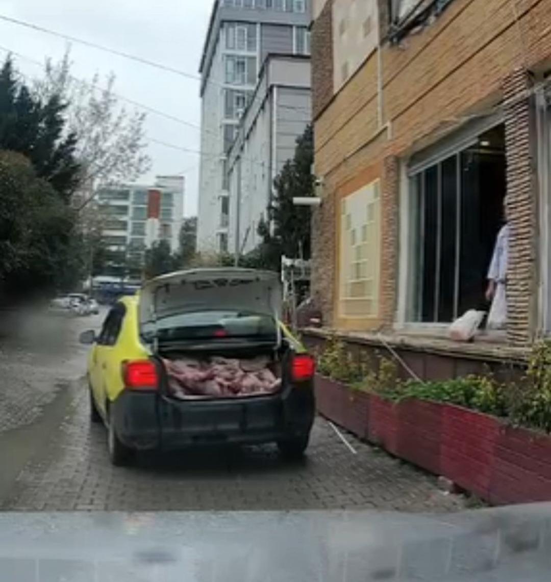 Samsun da skandal olay! Taksinin bagajında et sevkiyatı yaptılar 2