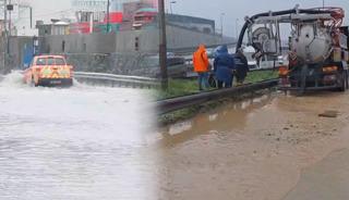&Ccedil;ekmek&ouml;y'de dere yola taştı: Sarıyer'de yollar g&ouml;le d&ouml;nd&uuml;! 