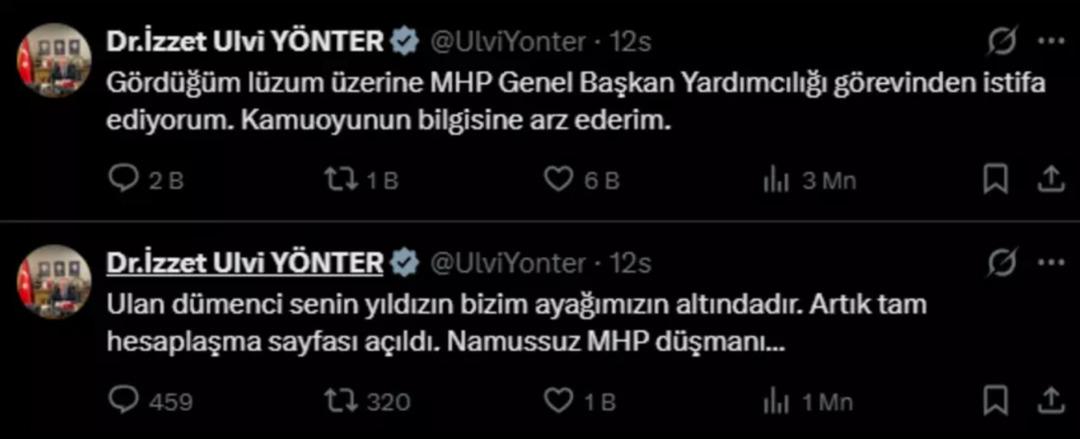 Son dakika | MHP de İzzet Ulvi Yönter in istifasının ardından yerine atanan isim belli oldu 2