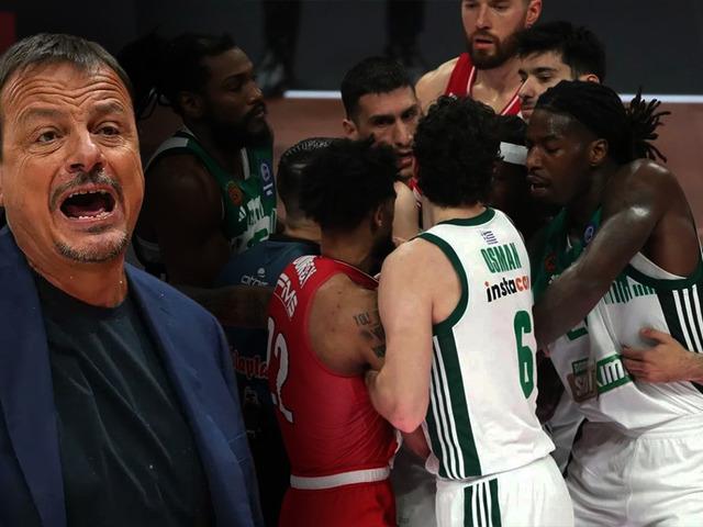 Yunanistan'da derbide ortalık karıştı! Ergin Ataman &ccedil;ıldırdı