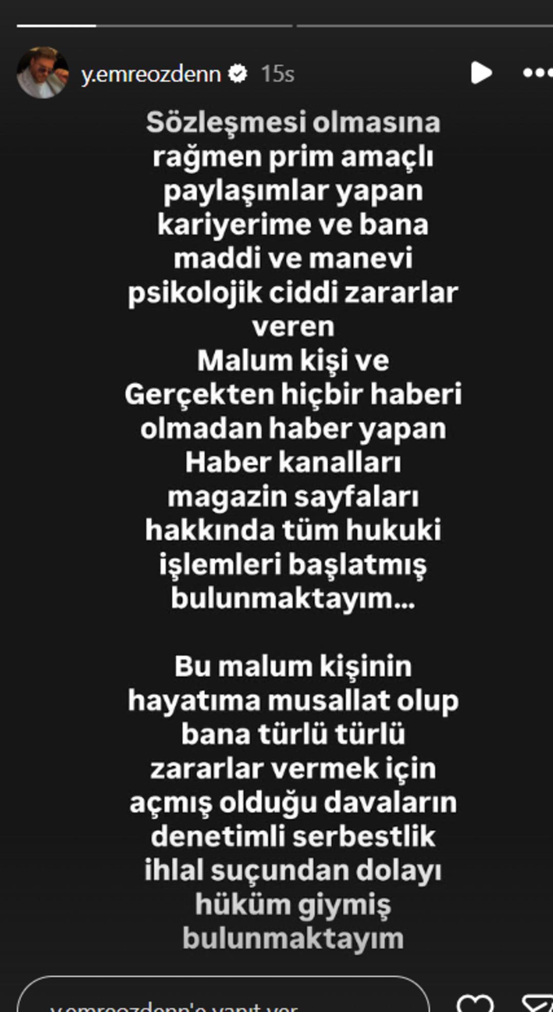 Beria nın Aleyna paylaşımları dikkat çekmişti! Yunus Emre Özden patladı 3