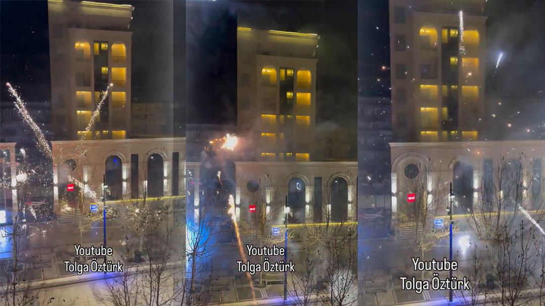 Kosova da A Milli Takıma &ccedil;irkin hareket! Gece gece otelin &ouml;n&uuml;nde yapılanlar infial uyandırdı   4