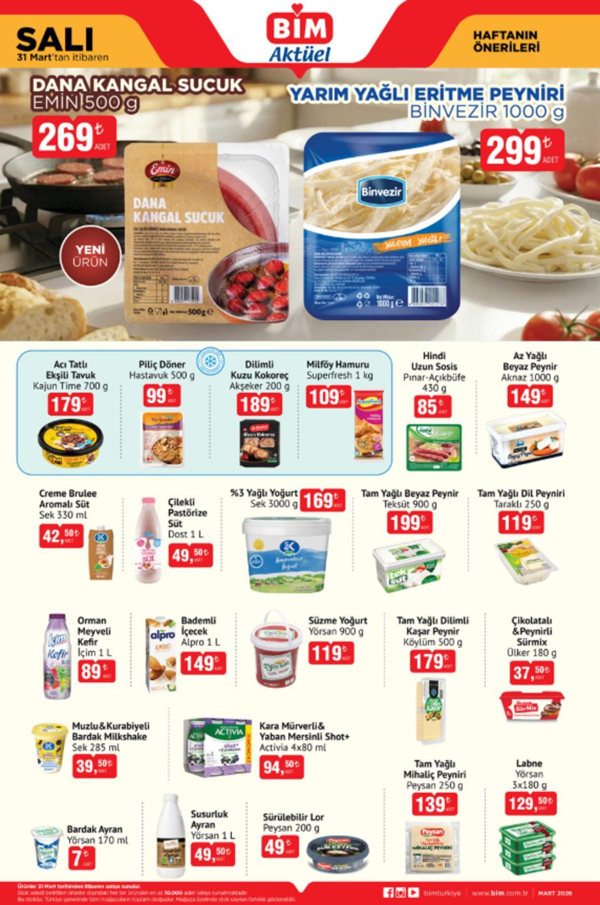 31 Mart 2026 BİM Aktüel Haftanın Önerileri kataloğu yayınlandı! 2