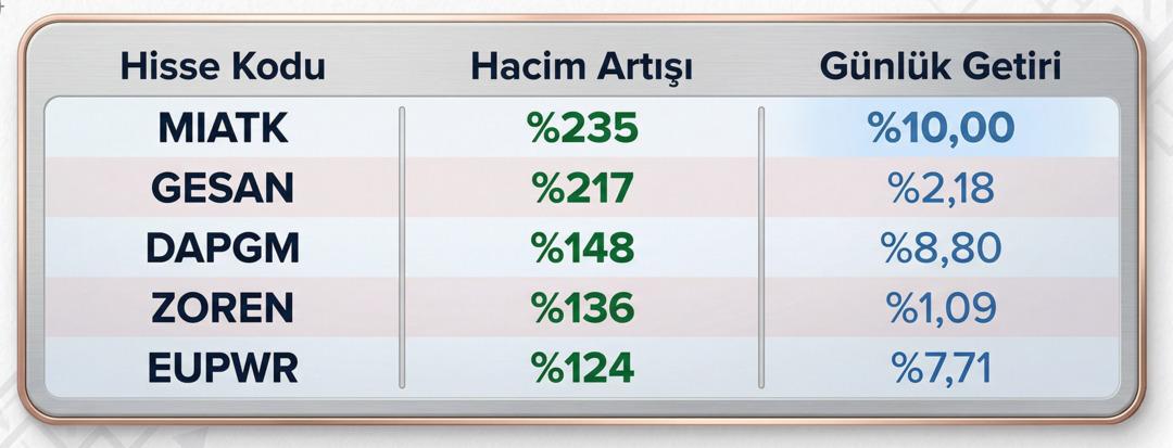 BIST 100&rsquo;de hacmi artan hisseler: Para akışı hangi hisselere y&ouml;neldi? 3