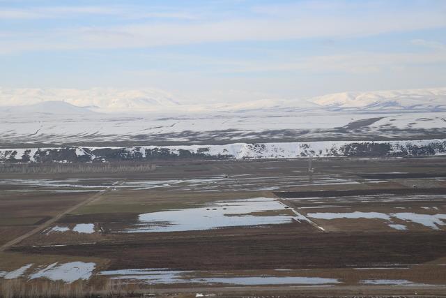 Karların erimeye başladığı Ağrı Ovası dronla görüntülendi 12