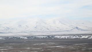 Karların erimeye başladığı Ağrı Ovası dronla görüntülendi