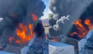 İngiliz petrol şirketi hedef alındı! Saldırı sonucu g&ouml;ky&uuml;z&uuml;n&uuml; alevler kapladı