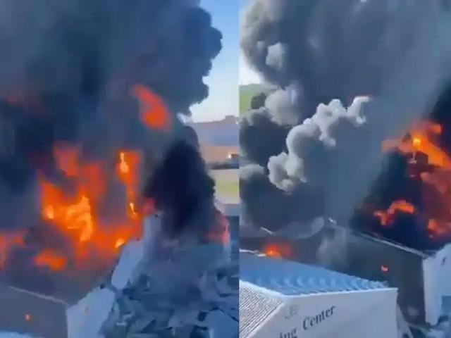 İngiliz petrol şirketi hedef alındı! Saldırı sonucu g&ouml;ky&uuml;z&uuml;n&uuml; alevler kapladı